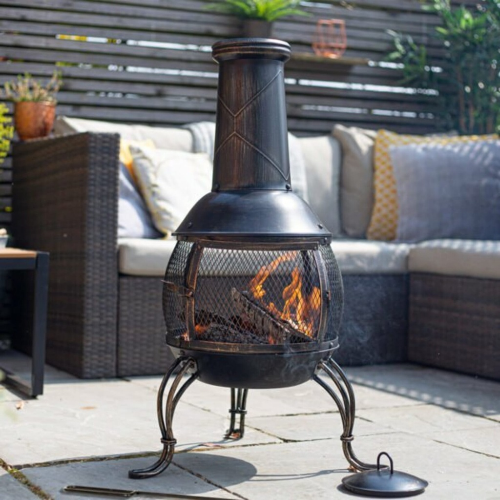 [56210] La Hacienda - Leon Mesh Steel Chimenea Large Image 