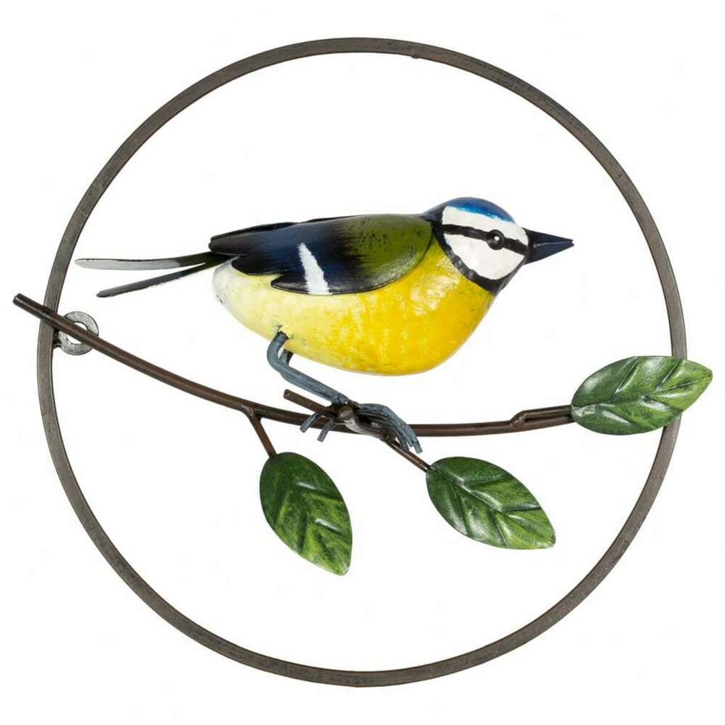 La Hacienda - Perching Blue Tit Garden Wall Art