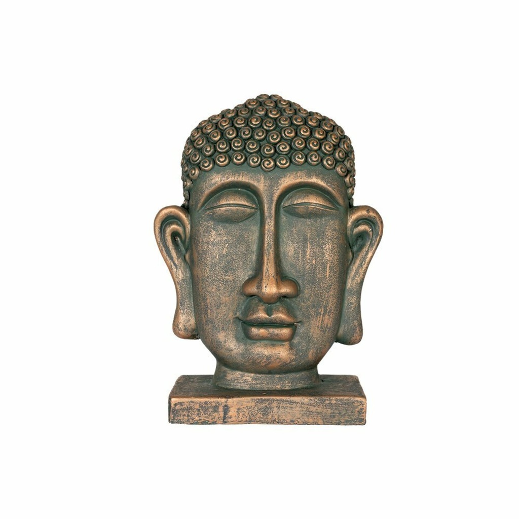 La Hacienda - Male Buddha Head On Base, Small, Bronze