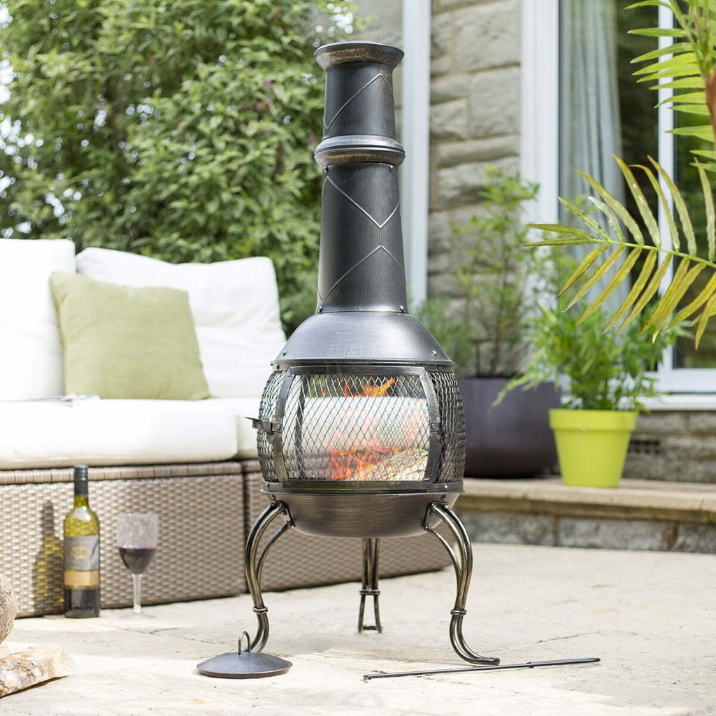 La Hacienda - Leon Mesh Steel Chimenea Large