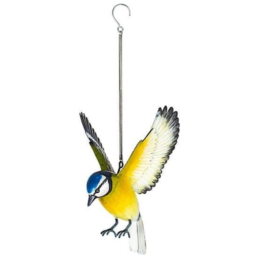 [55861] La Hacienda - Hanging 3d Metal Blue Tit in Flight