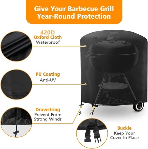 [PFKTL57CVR] PureFrie - Kettel Grill Cover 57cm