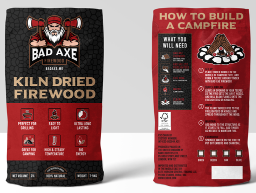 [BXALMOND21L] Bad Axe 40L Almond Firewood